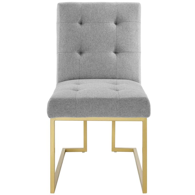 Privy Gold Stainless Steel Upholstered Fabric Dining Accent Chair - Modway, 5 of 10