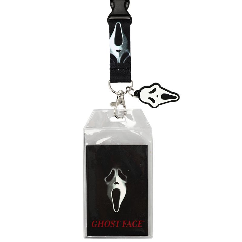 Scream Ghostface Lanyard with Clear ID Sleeve, 3 of 4