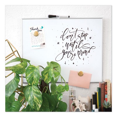 Silver Aluminum Frame Magnetic Dry Erase Whiteboard, 20" x 16"