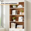 Lirago White 2-Drawer File Cabinet E1 Particle Board Metal Frame 15.74x31.49x33.46 Printer Stand with Adjustable Rails - 4 of 4