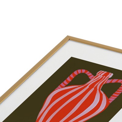 Gold Metal Frame Modern Vase Art Print