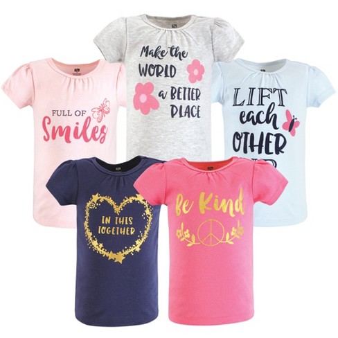 I rester Undskyld mig Hudson Baby Infant And Toddler Girl Short Sleeve T-shirts, Be Kind : Target