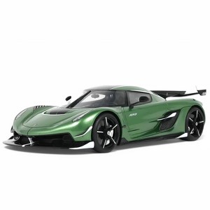 Koenigsegg Jesko Green Metallic with Black Stripes 1/18 Model Car by GT Spirit - 1 of 4