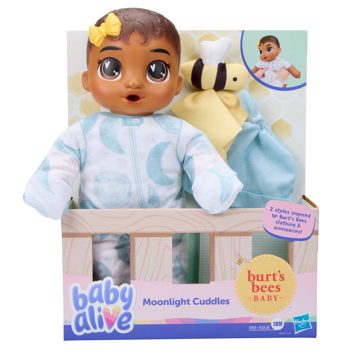 Детские куклы Baby Alive Moonlight Cuddles Black Hair, цвет: Чёрный — фото 1