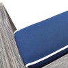 Courtyard Casual Driftwood Gray Teak Modern North Shore Outdoor Three Seater Sofa with Cushions - 3 of 4