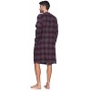 Ashford & Brooks Mens Flannel Plaid Long Sleep Shirt Henley Nightshirt - 3 of 4