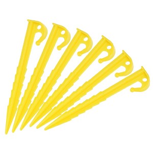 Unique Bargains Plastic Ground Pegs Serrated Edges with Hook for Outdoor - 1 of 4