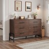 Jojoka 52" Wide 6 Drawers Dresser for Bedroom, Freestanding Wooden Closet Storage Dresser Chest with Large Storage Space for Living Room, Entryway - 4 of 4
