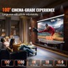 VEVOR Manual Projector Screen, 100 inch 16:9 4K 1080 HD Retractable Pull Down Projector Screen, Auto-Locking Portable Movie Screen, Black+White - 3 of 4