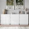 Heynemo Wide Nightstand with 3 Drawers Nightstand for Bedroom, Large End Table Bedside Table for Home and Office and Wood - 4 of 4