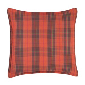 C&F Home 26" x 26" Adirondacks Red & Burgundy Plaid Lodge Euro Pillow Sham - 1 of 4
