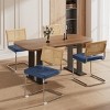 FURNIinspire Dining Chairs Set Of 2 Rattan Dining Chair, Dining Room Chairs, Mid Century Accent Chair Kitchen Chairs, Blue, 20.86"*16.92"*32.67" - 2 of 4