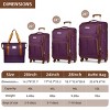 5 Piece Softside Luggage Set with TSA Lock and Spinner Wheels, Lightweight Expandable Suitcases for Family Travel – Cuddlewood - 4 of 4