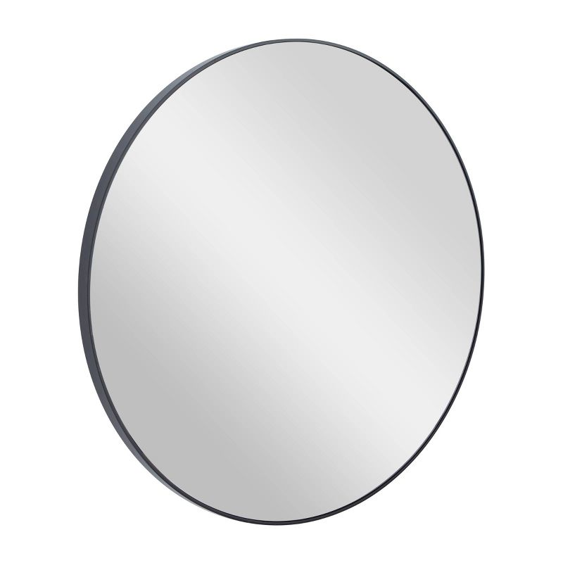 Wood Round Shaped Wall Mirror with Thin Minimalistic Frame - Olivia & May, 5 of 6