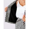 Hobemty Women's Plaid Tweed Outfits Short Blazer Jacket and Skirt 2 Pcs Suit Sets - 4 of 4