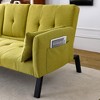 Lyngins Foldable Convertible Sofa Bed with Central Cup Holder & Armrest Storage, Compact Couches for Living Room, Small Apartments, Balconies - 3 of 4