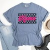 Simply Sage Market Women's Pink Mama Checkered Grunge Short Sleeve Garment Dyed Tee - 3 of 4