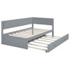 NicBex Twin Sized Daybed with Trundle Wooden Day Bed Frame Twin with Trundle and Guardrail for Living Rooms - 4 of 4