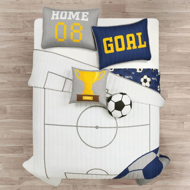 Soccer Game Reversible Oversized Quilt Set - Lush Décor, 2 of 11