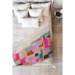 Daily Regina Designs Color Block Print Mid Century 80" x 60" Fleece Throw Blanket - Deny Designs - 1 of 2