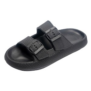 Womens Slip-on Sandals – Casual, Cute & Comfortable Slippers for Summer – Use Indoor or Outdoor adjustable buckle straps - 1 of 4