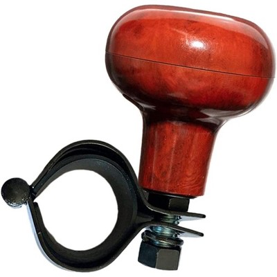 Kewucn Car Woodgrain Steering Wheel Spinner Knob, Smooth ABS Aids Knob, Universal Ball Power Handle Spinner Fit For Cars, Semis, Trucks, Forklifts, Tractors, Boat And Golf Cars