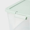 66qt Clear Latching Storage Box Daydream Green - Brightroom - image 3 of 3