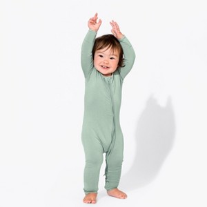 Bellabu Bear Misty Green Bamboo Convertible Footie - 1 of 4