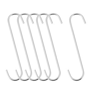 Unique Bargains Carbon Steel Indoor Outdoor Utility Hooks and Hangers 6 Pcs - 1 of 4
