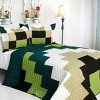 Slickblue Full/Queen Quilt Set, 100% TC Fabric Vermicelli Quilted Patchwork, Reversible, Multi Design & Color, 3pc - 2 of 4