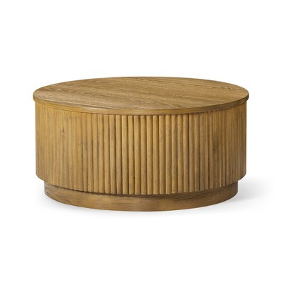 Maven Lane Dallas Modern Round Wooden Coffee Table
