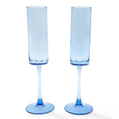 2pk 11oz Champagne Flutes Blue - Bullseye's Playground™