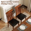 Tangkula Dining Chairs Set of 2 Dining Room Chairs w/ PU Leather Upholstered Seat - 4 of 4
