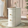 COWLOWN End Table with 2 Drawers, Fully Assembled Wood Nightstand for Small Spaces, No Assembly Required - 3 of 4
