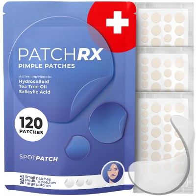 Patch RX Acne Patches with Hydrocolloid, Tea Tree Oil and Salicylic Acid - 120 count