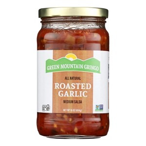 Green Mountain Gringo Medium Salsa - Garlic - Case of 12 - 16 oz. - 1 of 3