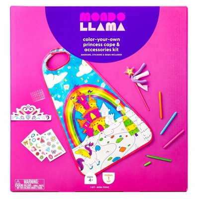 Color-Your-Own Princess Cape & Accessories Kit - Mondo Llama™