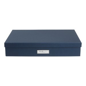 Bigso Sverker Canvas Fiberboard Storage Box with Lid, Legal, Art & Paper Organizer, 17.1"x12.2"x3.3" - 1 of 4