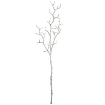 Northlight 30" Glittered White Artificial Twig Christmas Spray