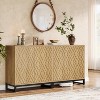Tribesigns Sideboard Buffet Cabinet with Storage, 57.5" Farmhouse Coffee Bar Cabinet with 4 Doors & Shelves for Dining Room Kitchen - 4 of 4