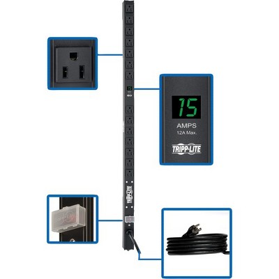 Tripp Lite PDU Metered 120V 15A 5-15R 14 Outlet 5-15P 36 Inch Height 0URM - NEMA 5-15P - 14 x NEMA 5-15R