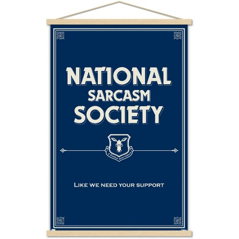 Trends International National Sarcasm Society Magnetic Framed Wall ...