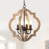 Bella Depot 16" Distressed Wood Chandelier 4-Light Adjustable Pendant Lighting - 2 of 4