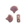 John Bead Matubo 50g Czech Glass 7.5mm White Topaz Pink Luster Ginko Leaf Beads - 2 of 2