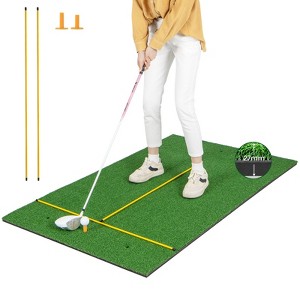 Costway 5 x 3 FT Golf Hitting Mat Artificial Indoor Outdoor Turf Golf Training Mat 27 mm - 1 of 4