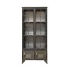 Storied Home Metal 57.5" Tall Decorative Storage Cabinet Gunmetal: Fixed Shelves, Adult Assembly Required - image 2 of 4