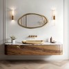 LuxenHome 29.5-Inch Oval Gold Iron Metal Frame Accent Wall Mirror - 4 of 4