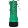 Allegra K Women's Platform Chunky High Heel Lace Up Combat Boots - 2 of 4