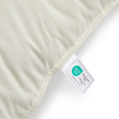 Standard Classic Organic Cotton Down Feather Pillows Set