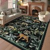 Washable Tiger Runner Rug for Kitchen Non-Slip Non-Shedding Animal Floral Long Carpet, Low Pile Botanical Floor Covering - 2 of 4